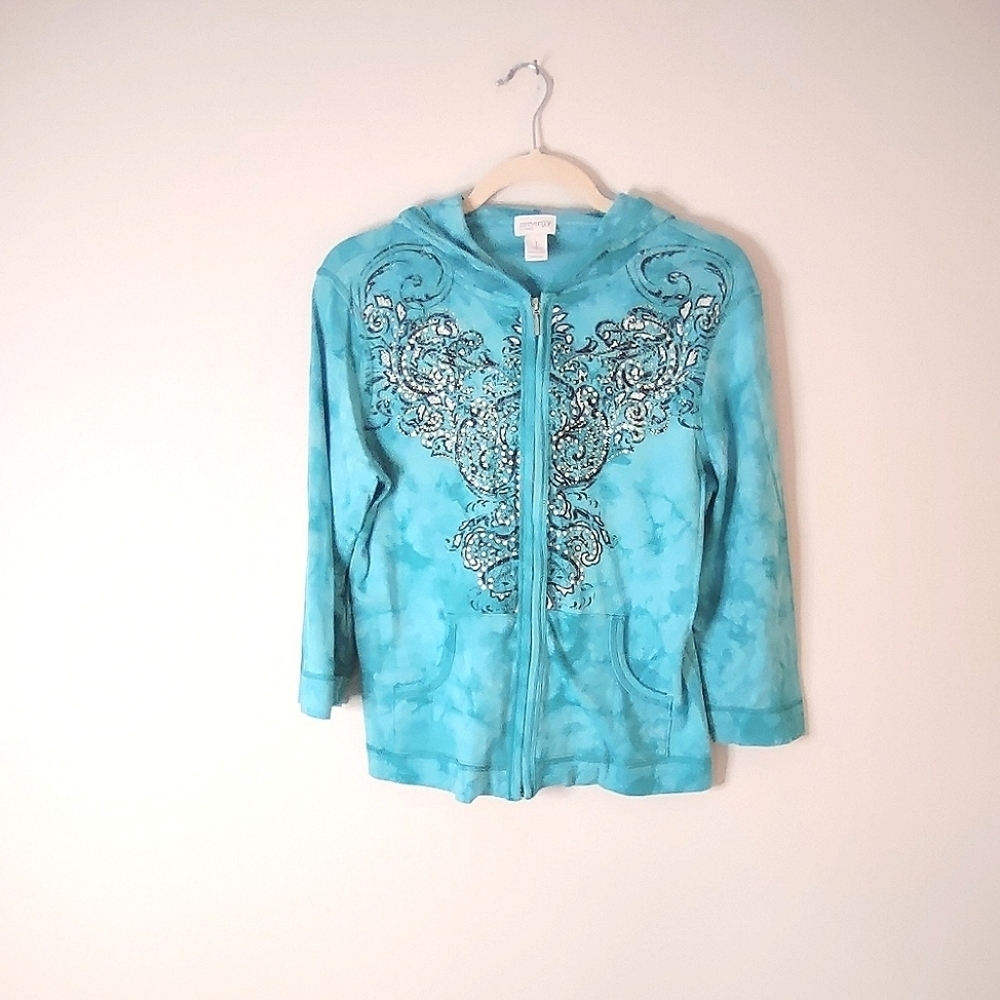Chicos Zenergy Tie Dye Hoodie